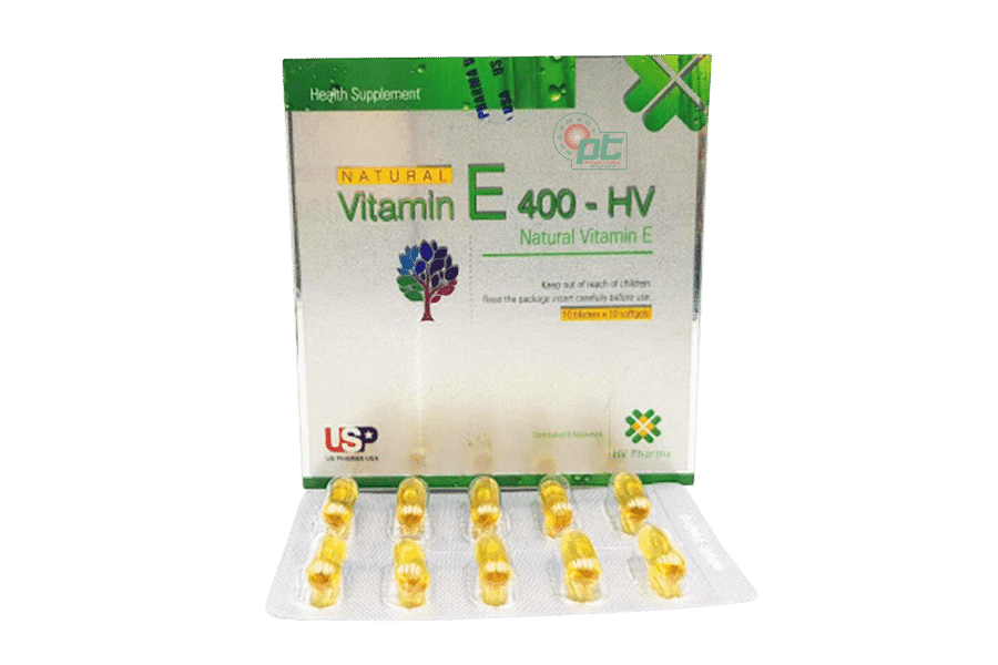 Viên uống hỗ trợ chống lão hóa da Vitamin E 400 - HV (Hộp/ 30 viên)