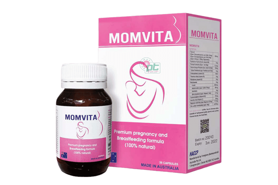 Momvita (Hộp/ 30 viên) - Bổ sung dưỡng chất tốt cho phụ nữ mang thai, cho con bú