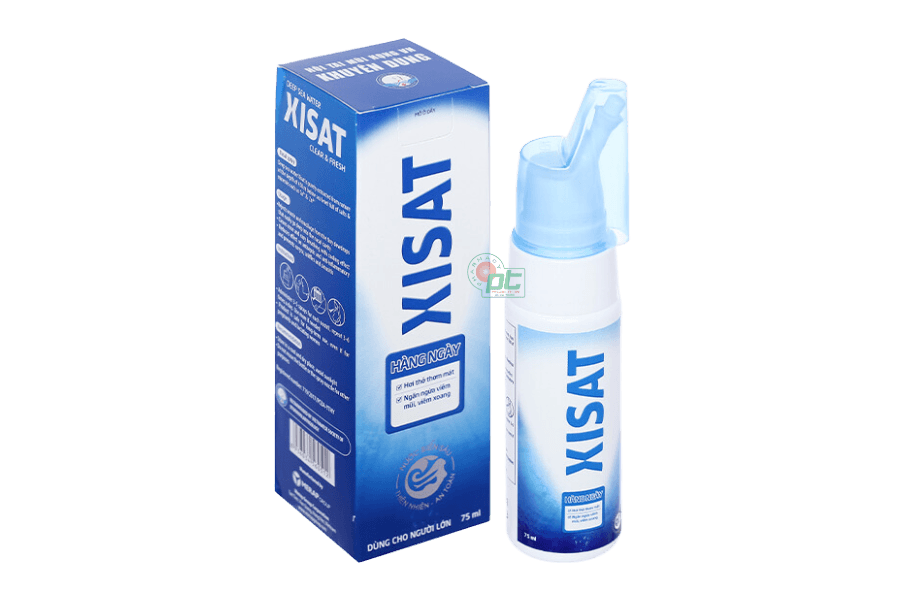 Xịt mũi Xisat hằng ngày giúp sát khuẩn, kháng viêm dành cho người lớn (lọ 75ml)