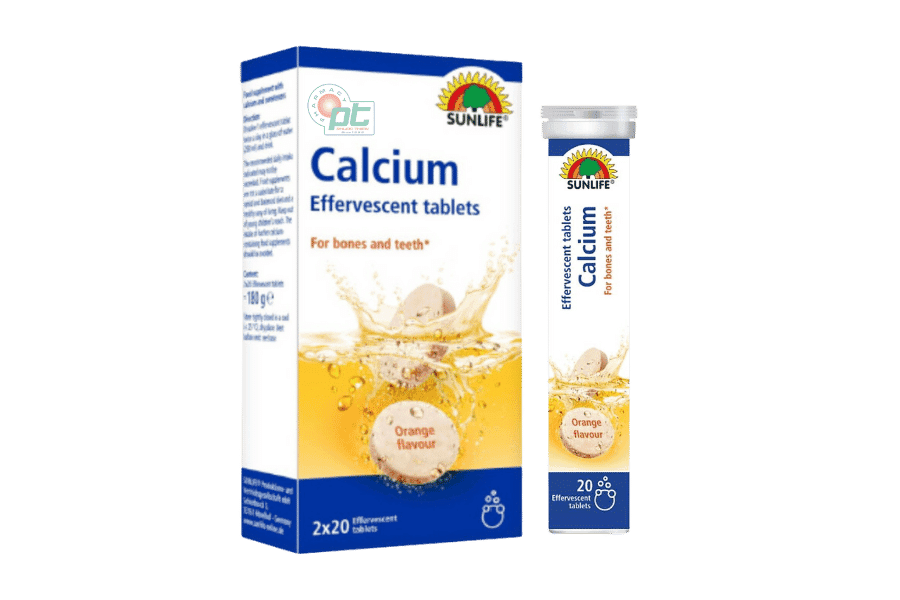 Viên sủi bổ sung canxi Sunlife Calcium Effervescent (Hộp 2 tuýp)