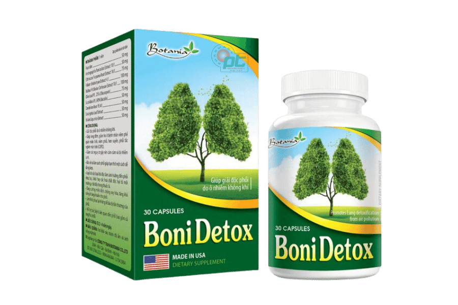 Boni Detox (Hộp/ 30 viên) - Hỗ trợ giải độc phổi, bảo vệ phổi