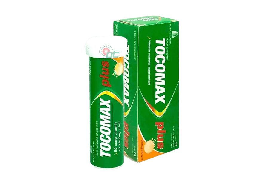 Tocomax Plus - Viên sủi bổ sung vitamin và khoáng chất (tuýp 10 viên)