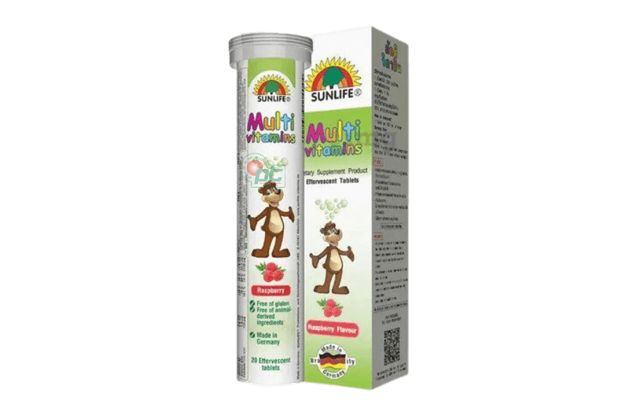Sunlife Multivitamin For Kids - Viên sủi bổ sung vitamin cho trẻ từ 4 tuổi (tuýp 20 viên)