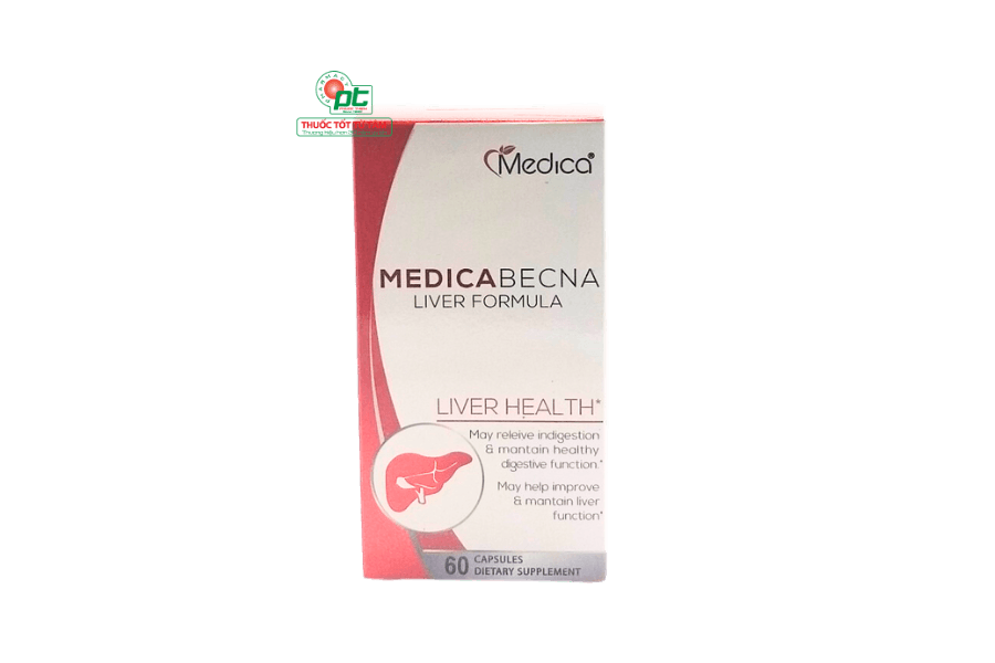 Viên uống hỗ trợ tăng cường chức năng gan Medica Becna (hộp 60 viên) 
