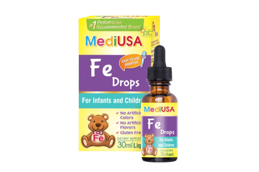  MediUSA Fe Drops (Chai 30ml) - Bổ sung sắt hữu cơ, giảm nguy cơ thiếu máu cho trẻ