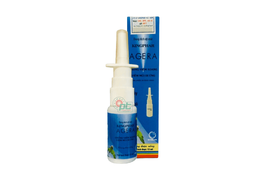 Dung dịch vệ sinh mũi Kingphar Agera 15ml - Hỗ trợ viêm xoang, viêm mũi dị ứng