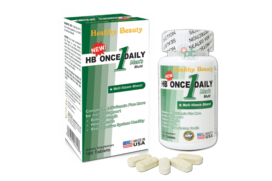 Hb Once Daily Men's Multi (Lọ/ 100 viên) - Bổ sung khoáng chất, tăng cường sức khỏe nam giới