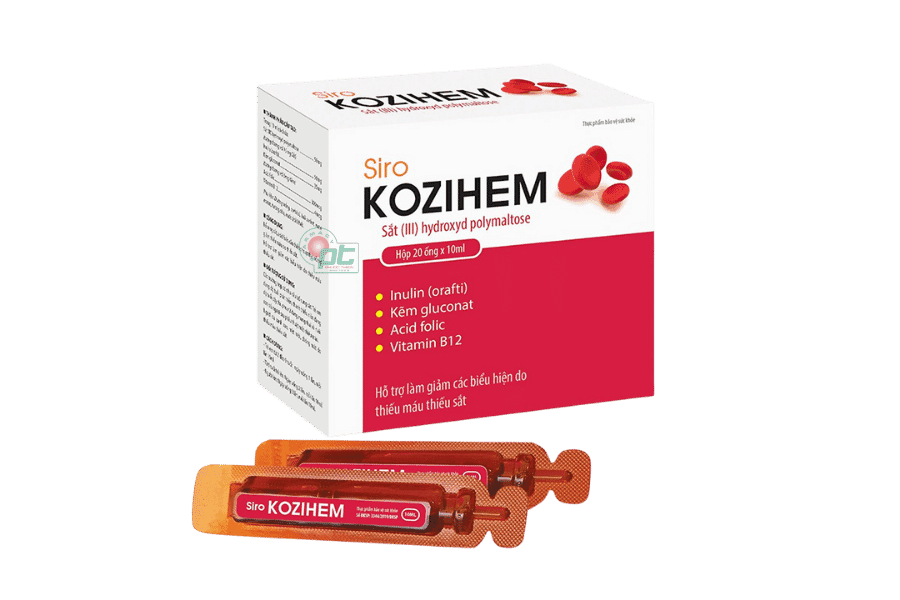 Kozihem (Hộp/ 20 ống) - Bổ sung sắt cho người thiếu máu, phụ nữ có thai