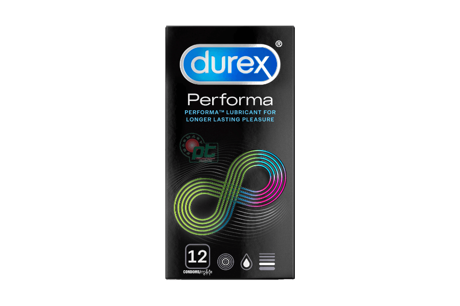Bao cao su Durex Performa - Kéo dài thời gian (hộp 12 cái)