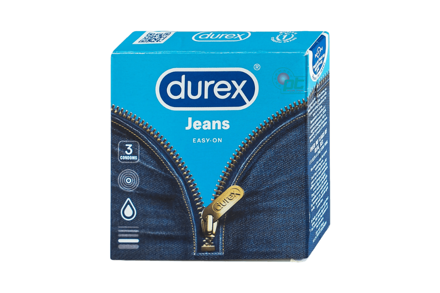 Bao cao su Durex Jeans ôm sát, vừa vặn (hộp 3 cái)