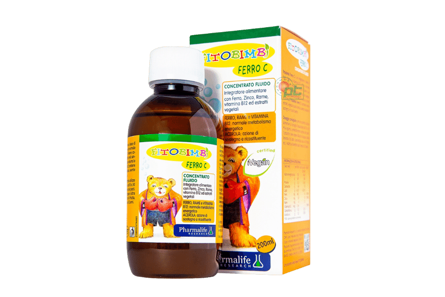 Siro Fitobimbi Ferro C (Chai 200ml) - Bổ sung sắt, kẽm, vitamin cho trẻ