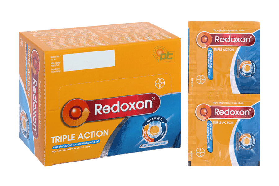 Viên sủi Redoxon Triple Action (Hộp/ 24 viên) - Bổ sung Vitamin C, tăng cường đề kháng