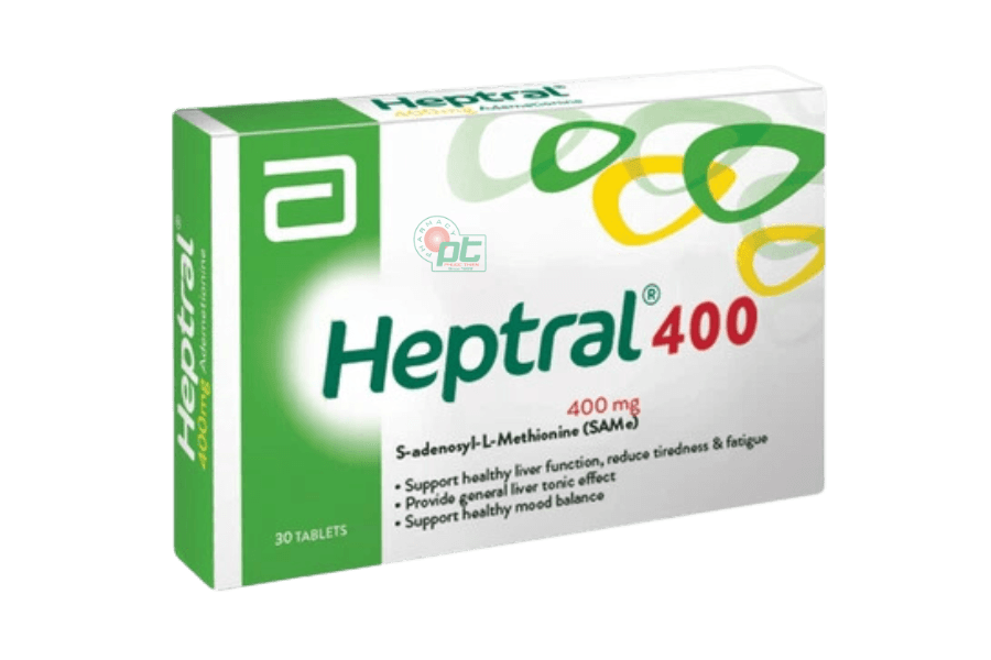Viên uống Heptral 400mg Abbott hỗ trợ tăng cường chức năng gan (hộp 30 viên)