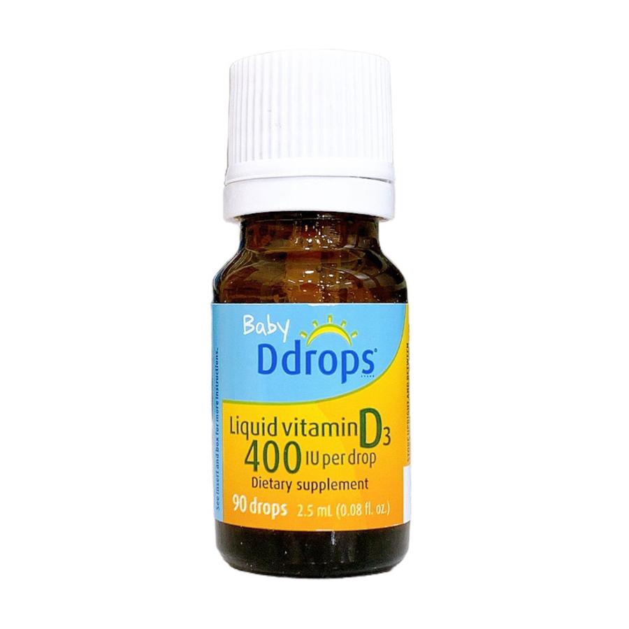 Baby DDrops 400IU hỗ trợ hấp thu calci cho trẻ sơ sinh (hộp 2.5ml)