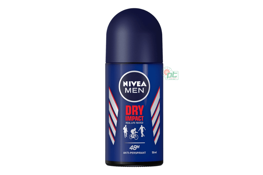 Lăn khử mùi Nivea Men Dry ImPact giúp khô thoáng (chai 50ml) 