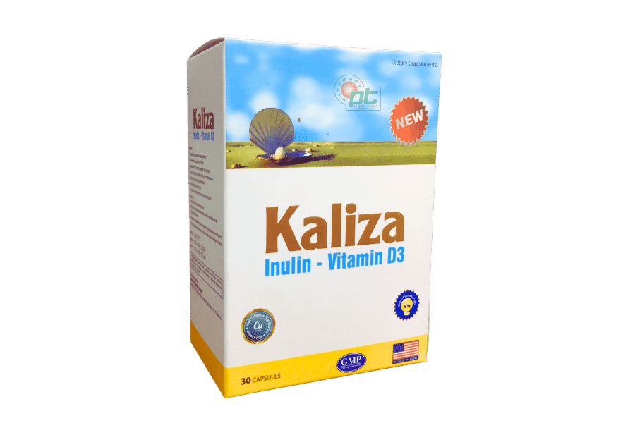 Kaliza Inulin Vitamin D3 (Hộp/ 30 viên) - Bổ sung canxi, tăng cường sức khỏe xương khớp