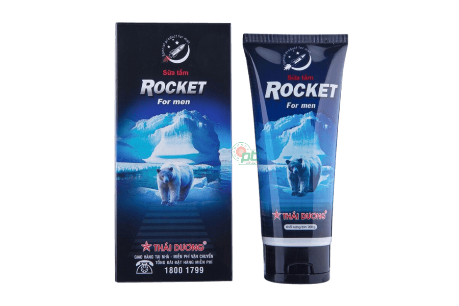 Sữa tắm Rocket For Men hỗ trợ điều trị viêm da, viêm tắc lỗ chân lông (lọ 200g) 