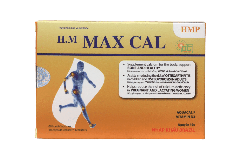 HM Maxcal (Hộp/ 60 viên) - Bổ sung Canxi, hỗ trợ xương chắc khỏe
