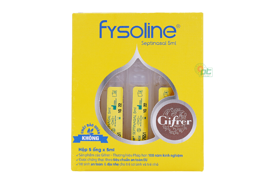 Nước muối sinh lý Fysoline Septinasal vệ sinh mũi cho bé (hộp 5 ống)