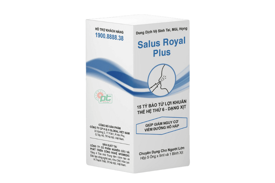Salus Royal Plus - Dung dịch vệ sinh tai, mũi, họng (hộp 5 ống)
